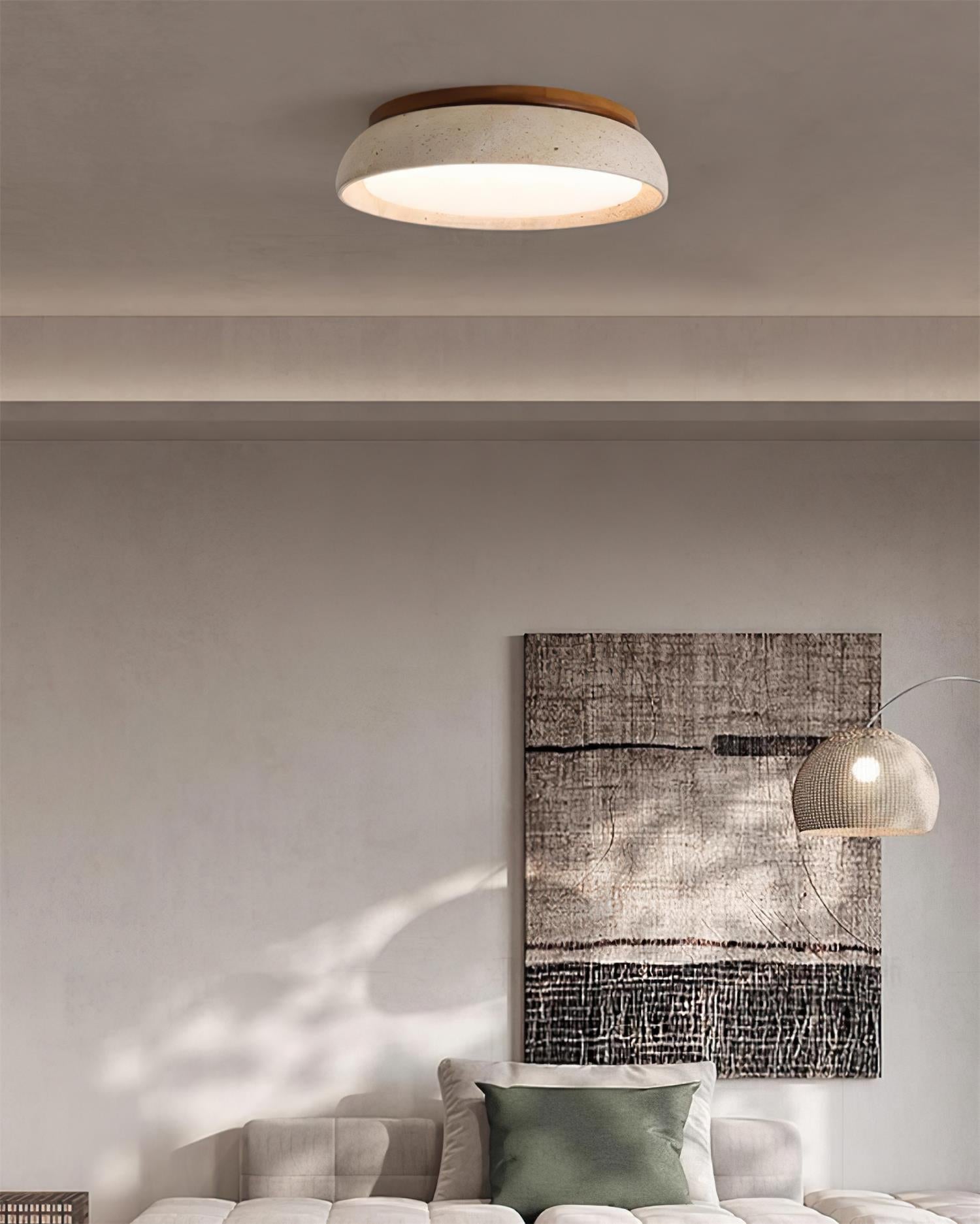 Piedra Travertine Ceiling Light | Esilora