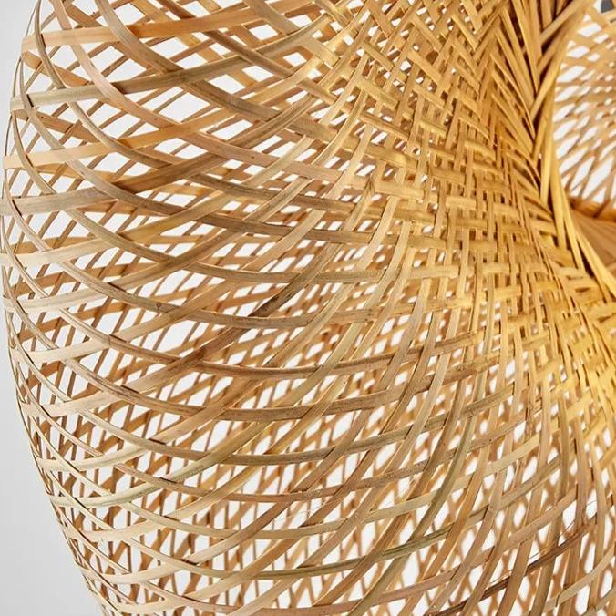Aira Handwoven Natural Bamboo Pendant Light | Esilora