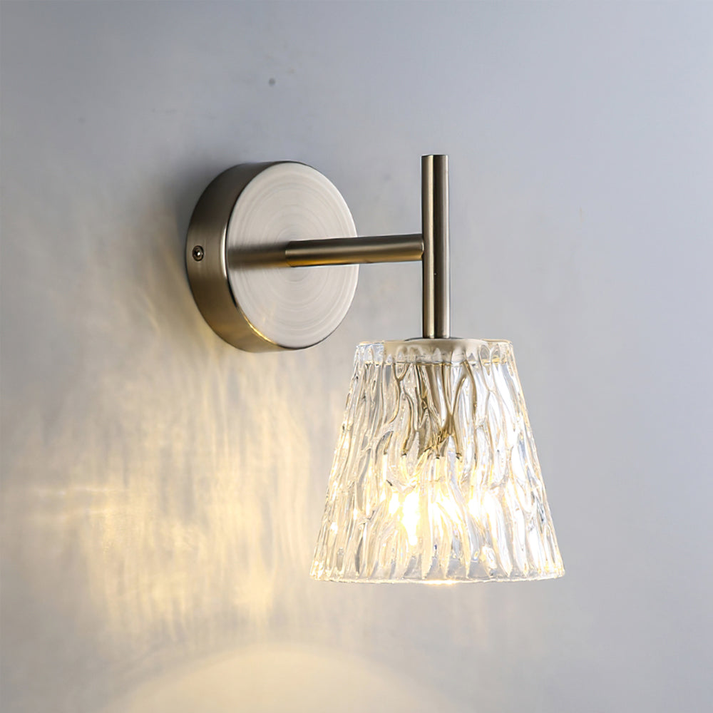 Bravira Modern Glass Wall Lamp – Minimalist Wall Sconce for Bedroom, Hallway & Vanity | Esilora