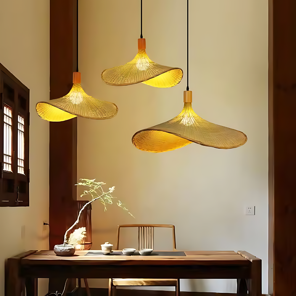 Rustic Raphia Charm Rattan Light | Esilora