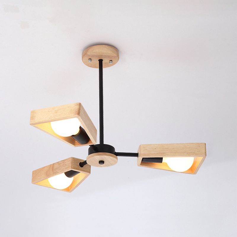 Timber Sputnik Pendant Light Fixture - Esilora