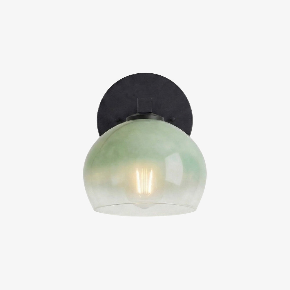 Javina globus-vegglampe – minimalistisk lampe i metall og glass med klokkeform for belysning i stue og soverom | Esilora