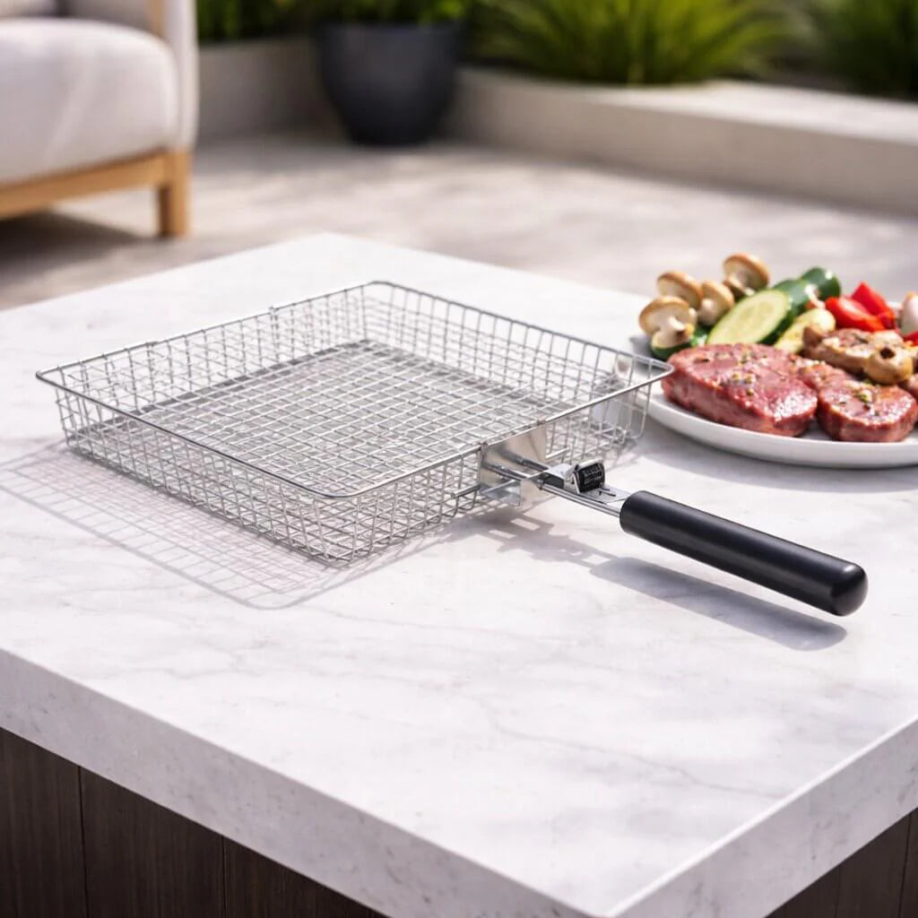 Stainless Steel Grill Basket for Barbecuing - Esilora