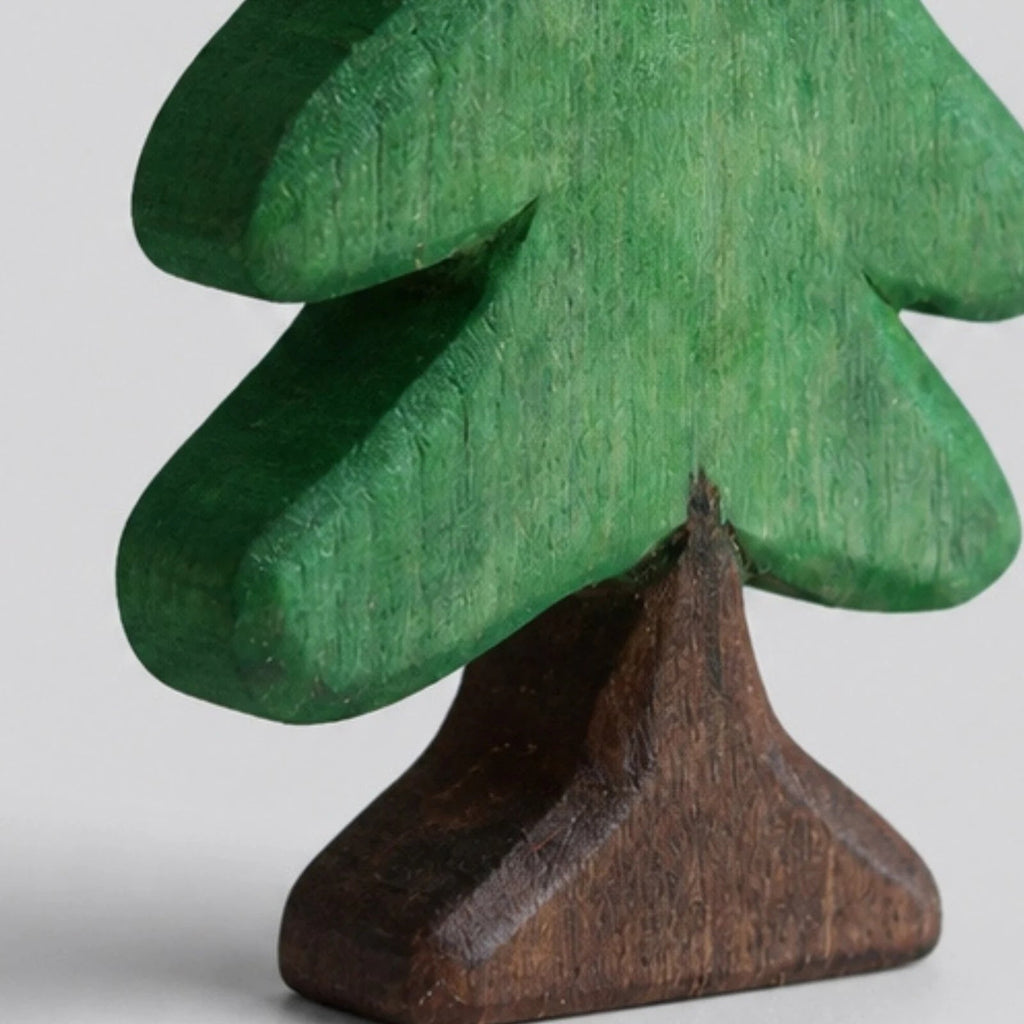 Ornement de table en bois représentant un pin vert fait main | Esilora