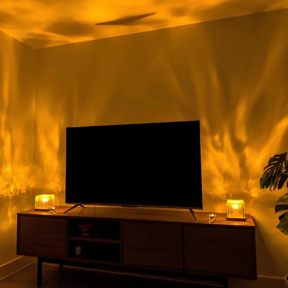 Glass Cube LED Table Lamp — Modern Mood Lighting