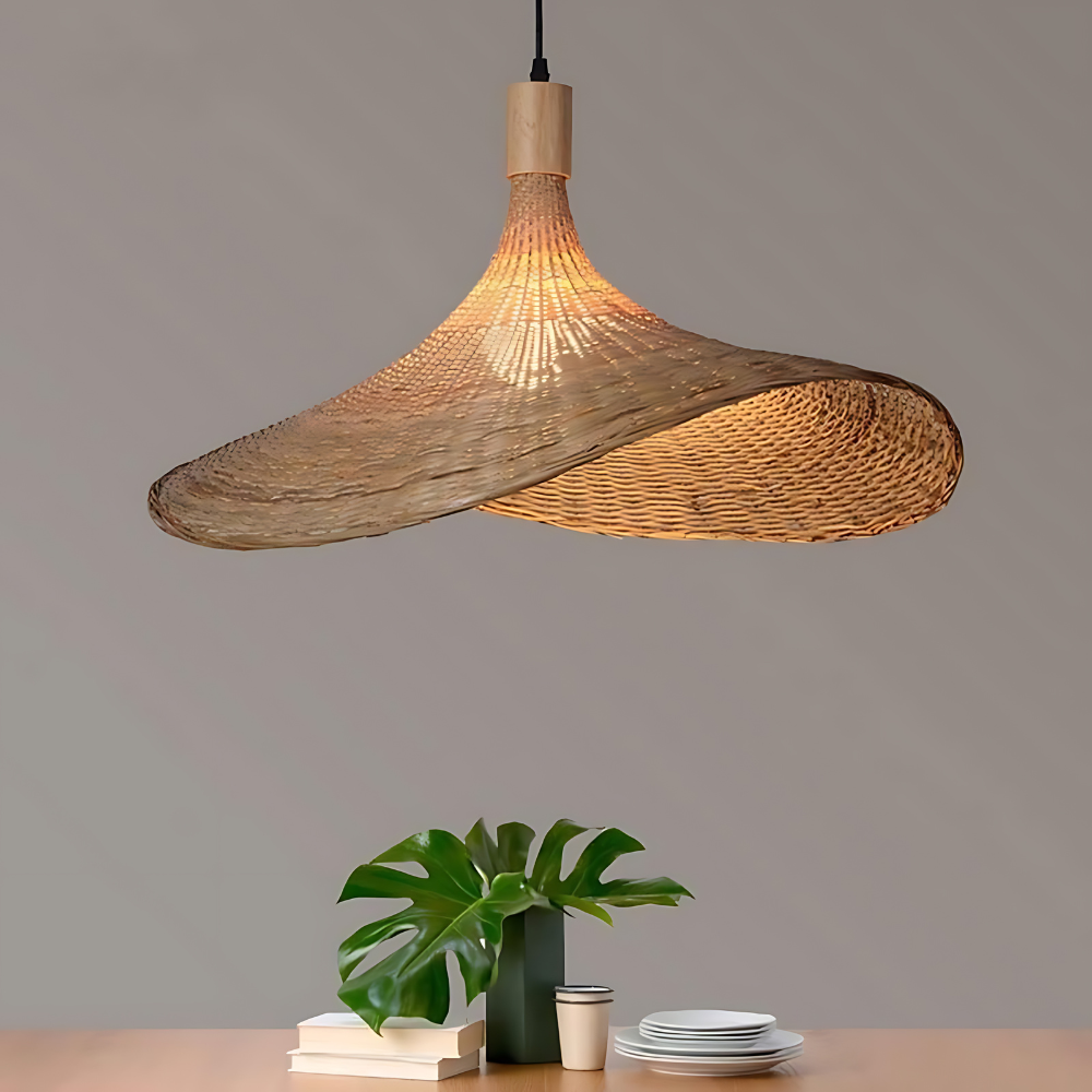 Rustic Raphia Charm Rattan Light | Esilora