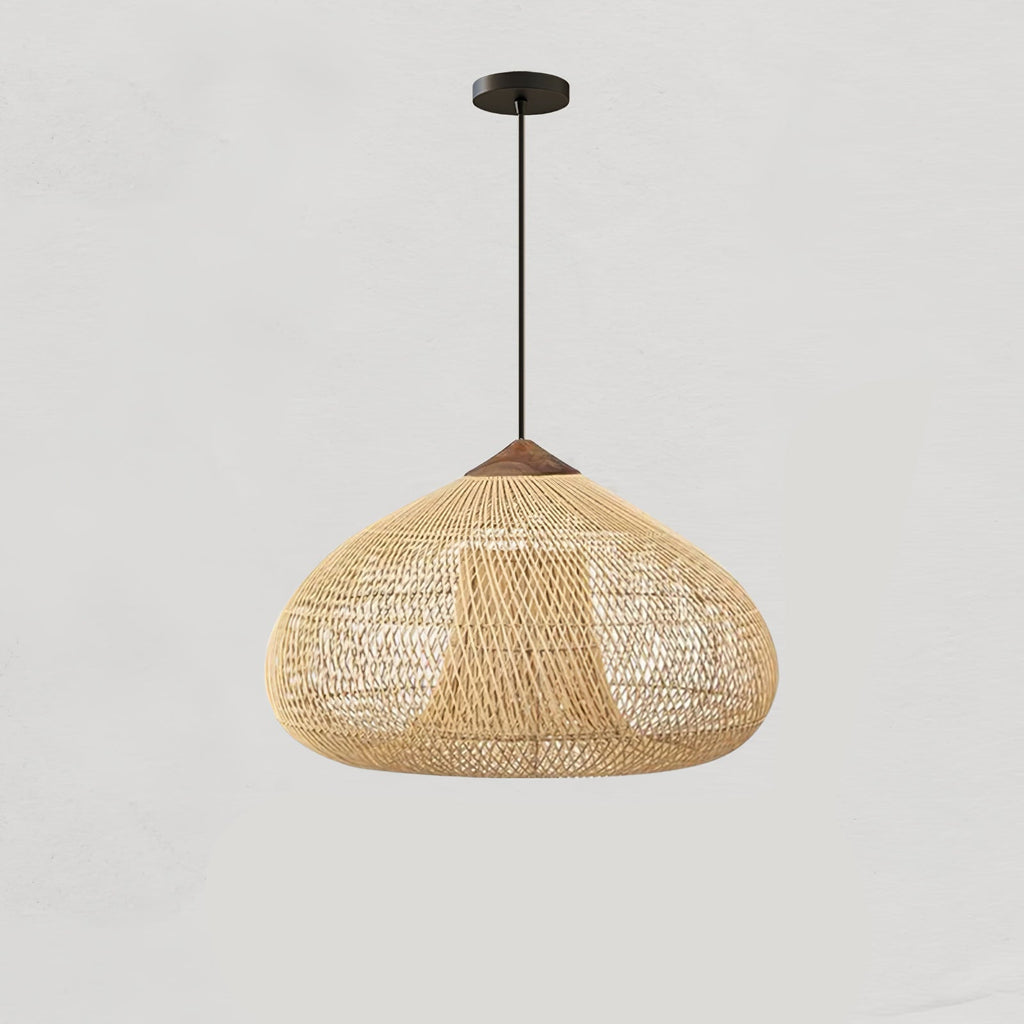 Harfenförmige geflochtene Rattan-Hängelampe | Esilora
