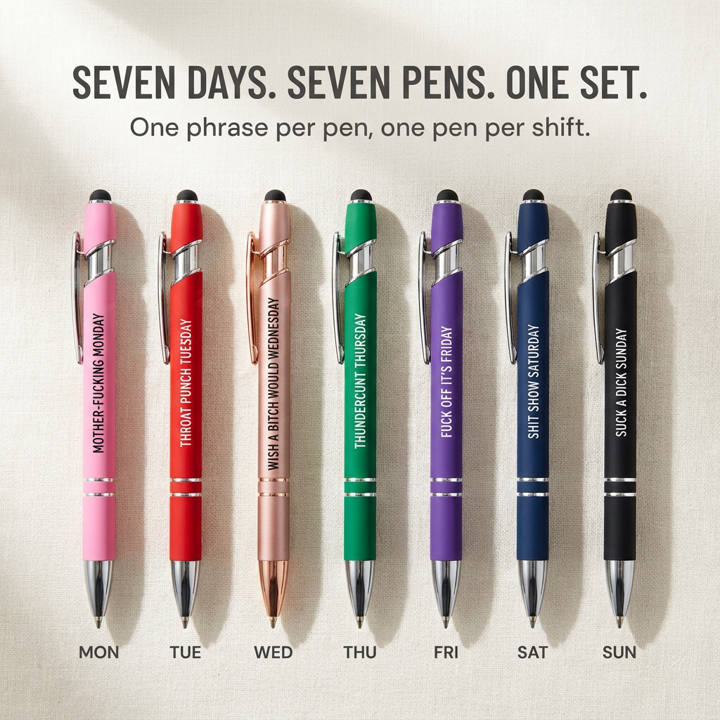 QuipQuirk — Vent Through The Week With 7 Pens That Say What You Can't - Esilora