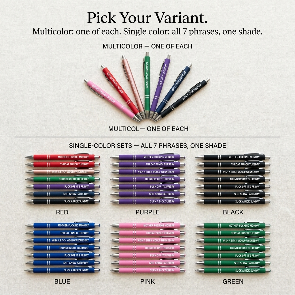 QuipQuirk — Vent Through The Week With 7 Pens That Say What You Can't - Esilora
