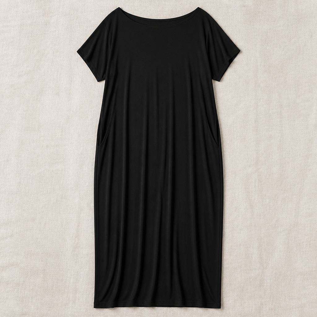 SolariaFlow – Relaxed Off-Shoulder Maxi Dress with Hidden Pockets - Esilora