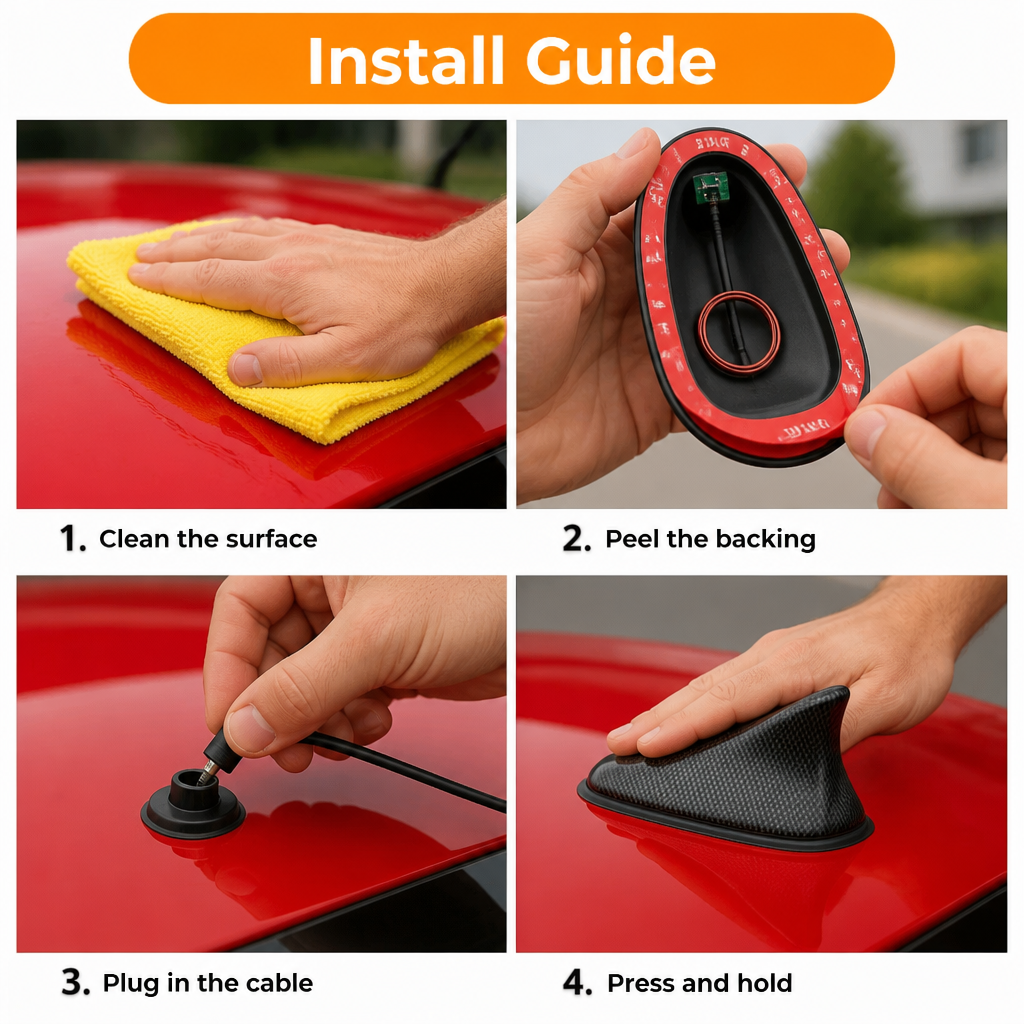 PulseFin — Swap Your Ugly Whip Antenna for That Clean Factory Shark-Fin Look - Esilora
