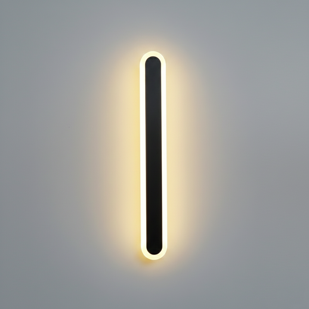 Lampada da parete da esterno ovale minimalista in metallo Edge IP65 impermeabile | Esilora