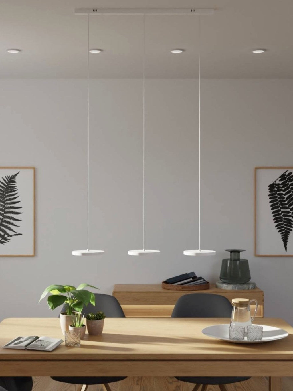 Minimalistische Mehrkopf-Pendelleuchte – Rundes Design für Küche | Esilora