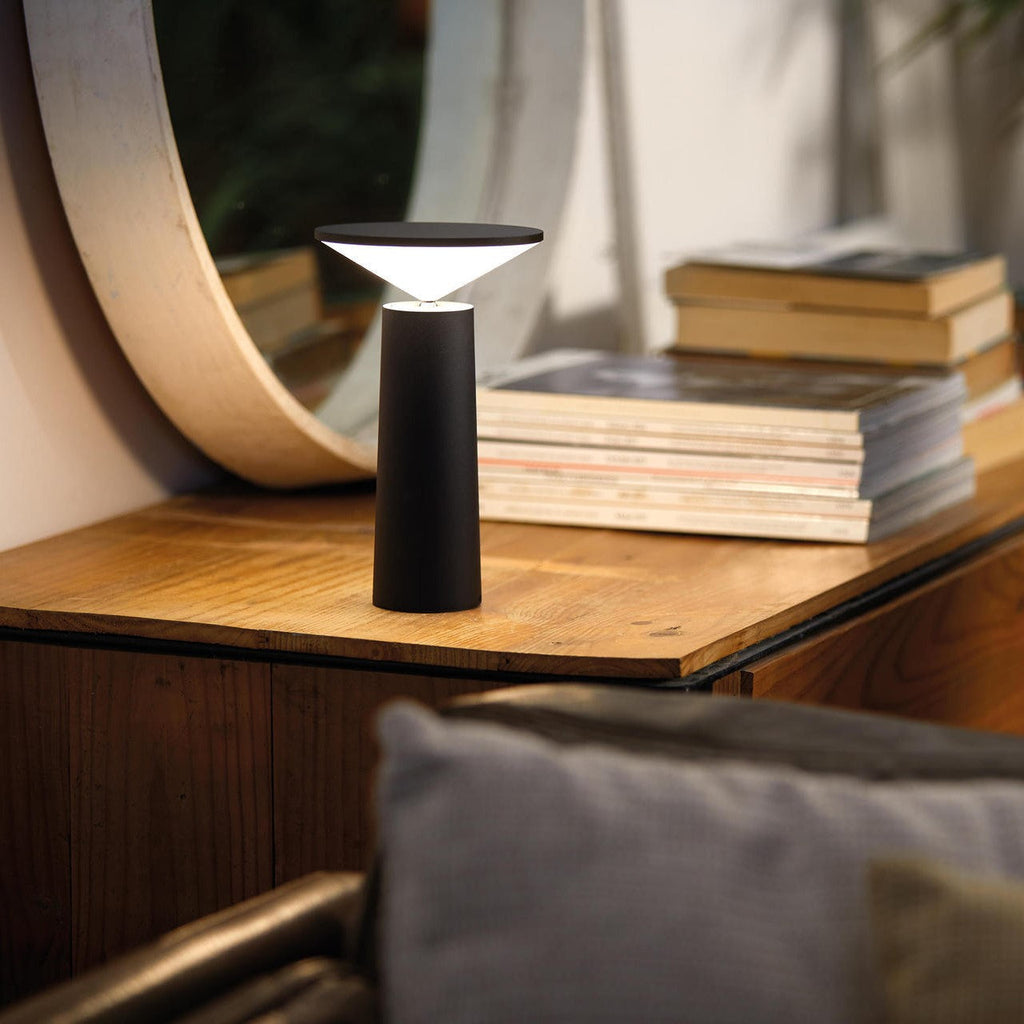 Modern Minimalist LED Table Lamp — Cordless Dimmable Design
