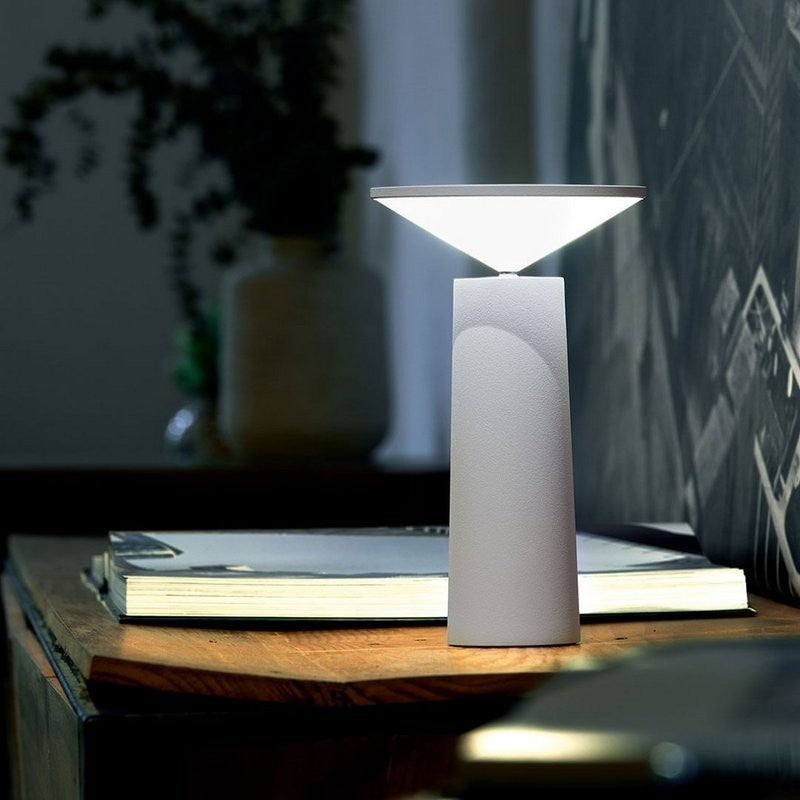 Modern Minimalist LED Table Lamp — Cordless Dimmable Design