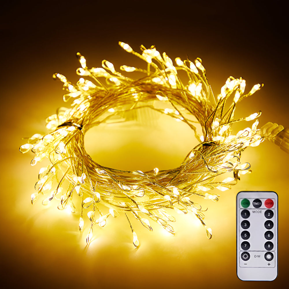 Instalație luminoasă LED cu lumină albă caldă - fir flexibil din cupru