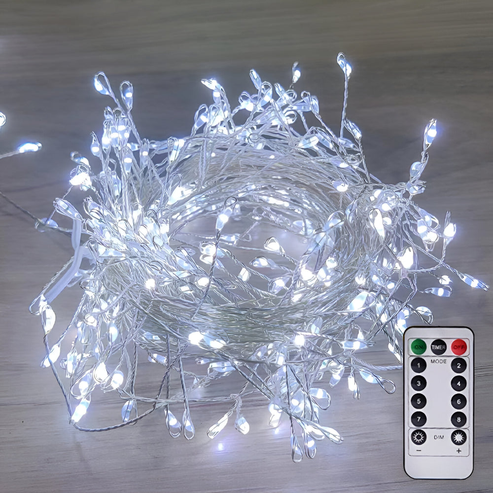 Instalație luminoasă LED cu lumină albă caldă - fir flexibil din cupru