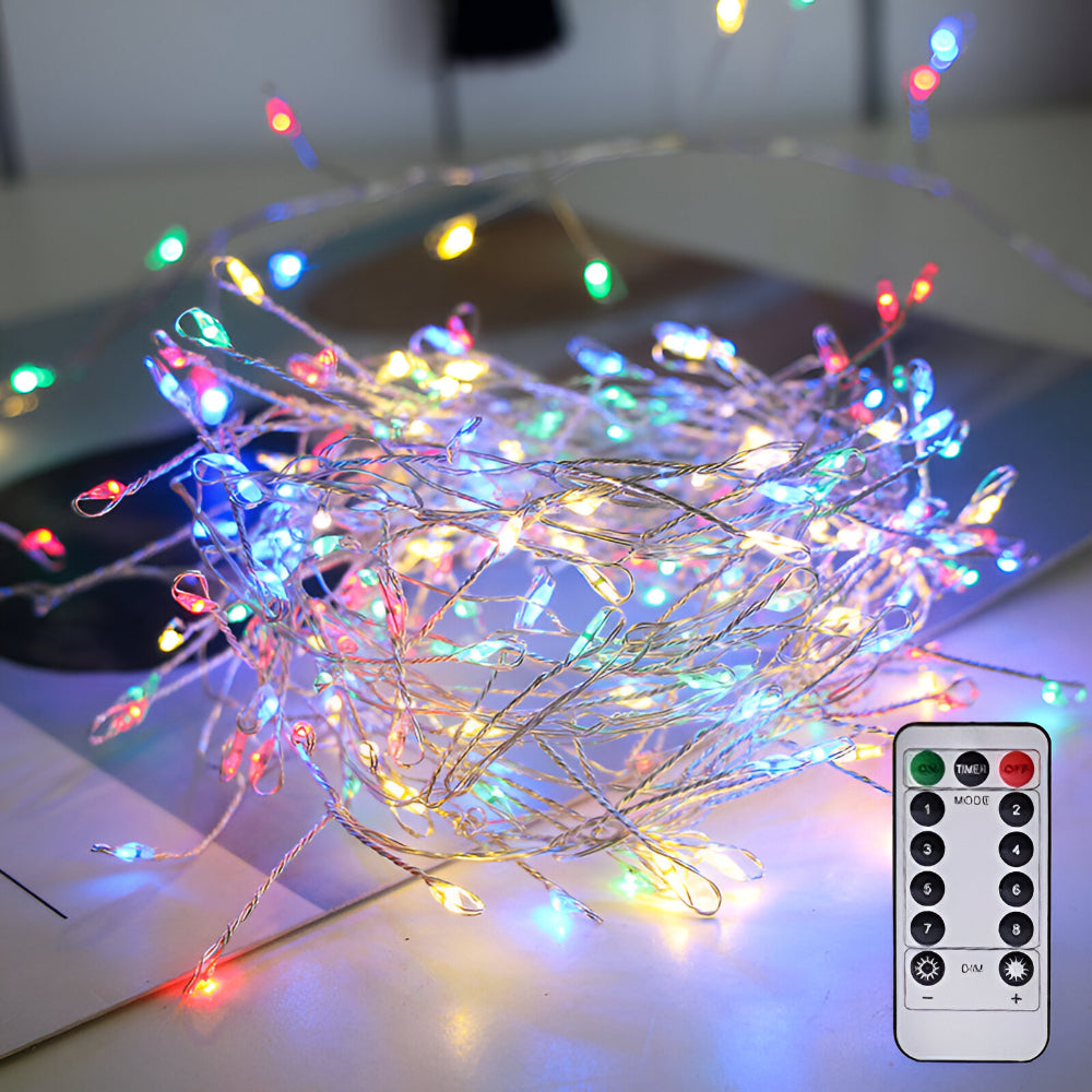 Instalație luminoasă LED cu lumină albă caldă - fir flexibil din cupru