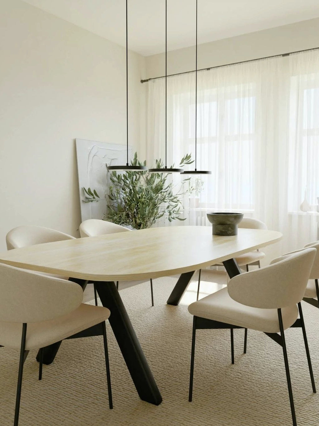 Minimalistische Mehrkopf-Pendelleuchte – Rundes Design für Küche | Esilora
