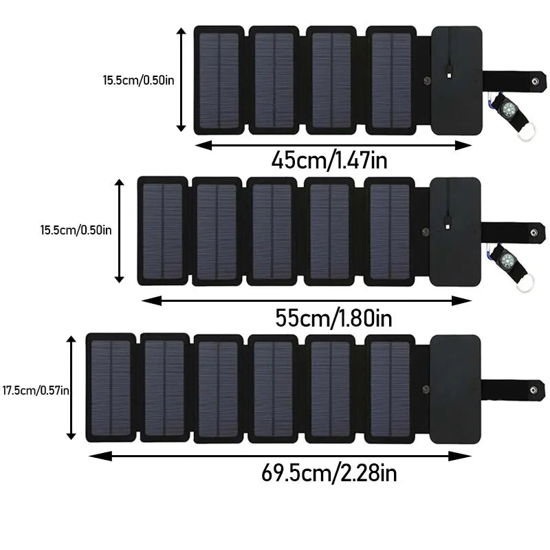 Caricabatterie solare portatile con design pieghevole per l’uso all’aperto - Esilora