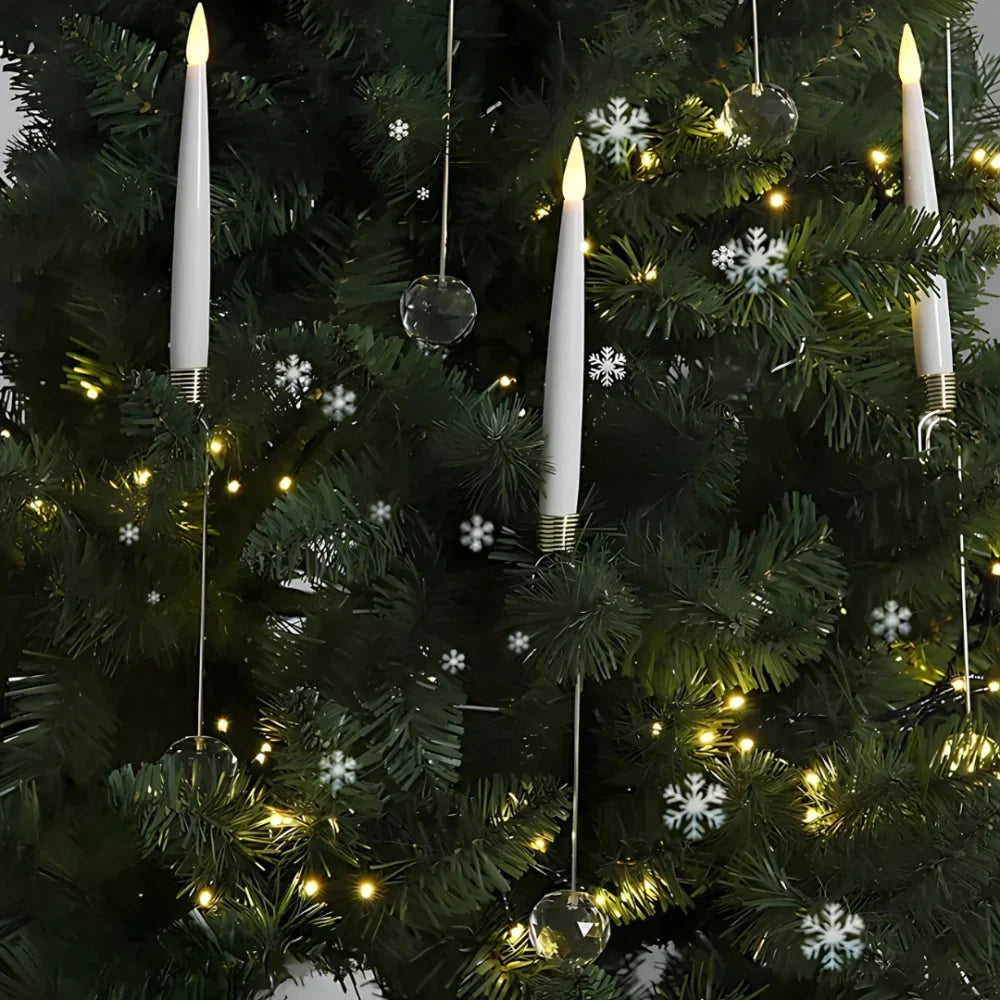 LED Christmas Tree Candles — Remote Control, Battery Powered
