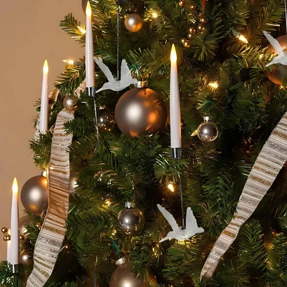 LED Christmas Tree Candles — Remote Control, Battery Powered