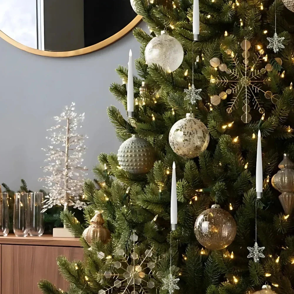 LED Christmas Tree Candles — Remote Control, Battery Powered