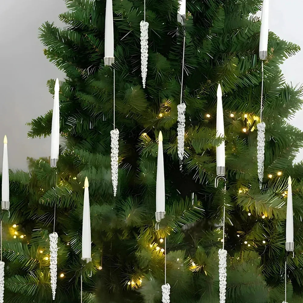 LED Christmas Tree Candles — Remote Control, Battery Powered