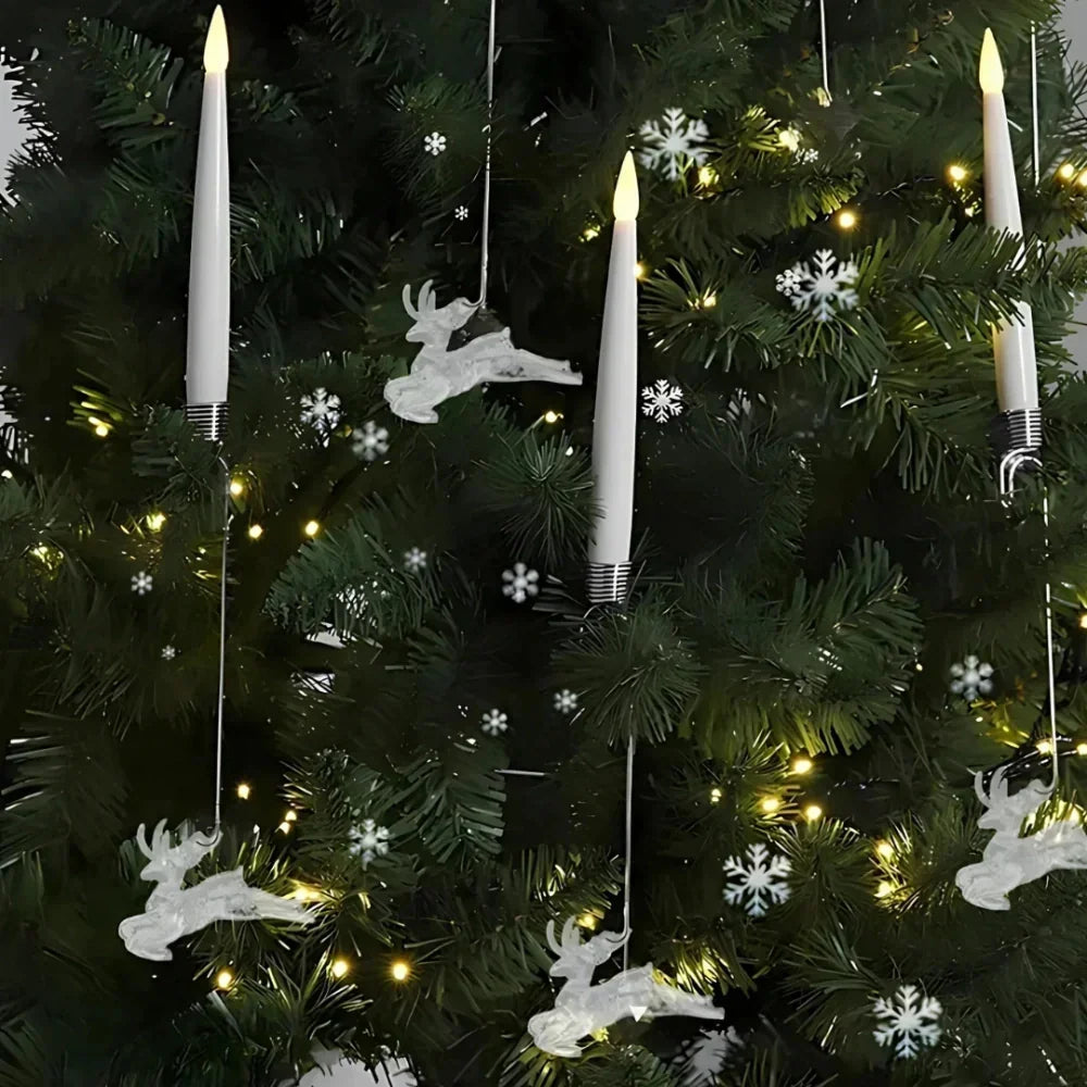 LED Christmas Tree Candles — Remote Control, Battery Powered