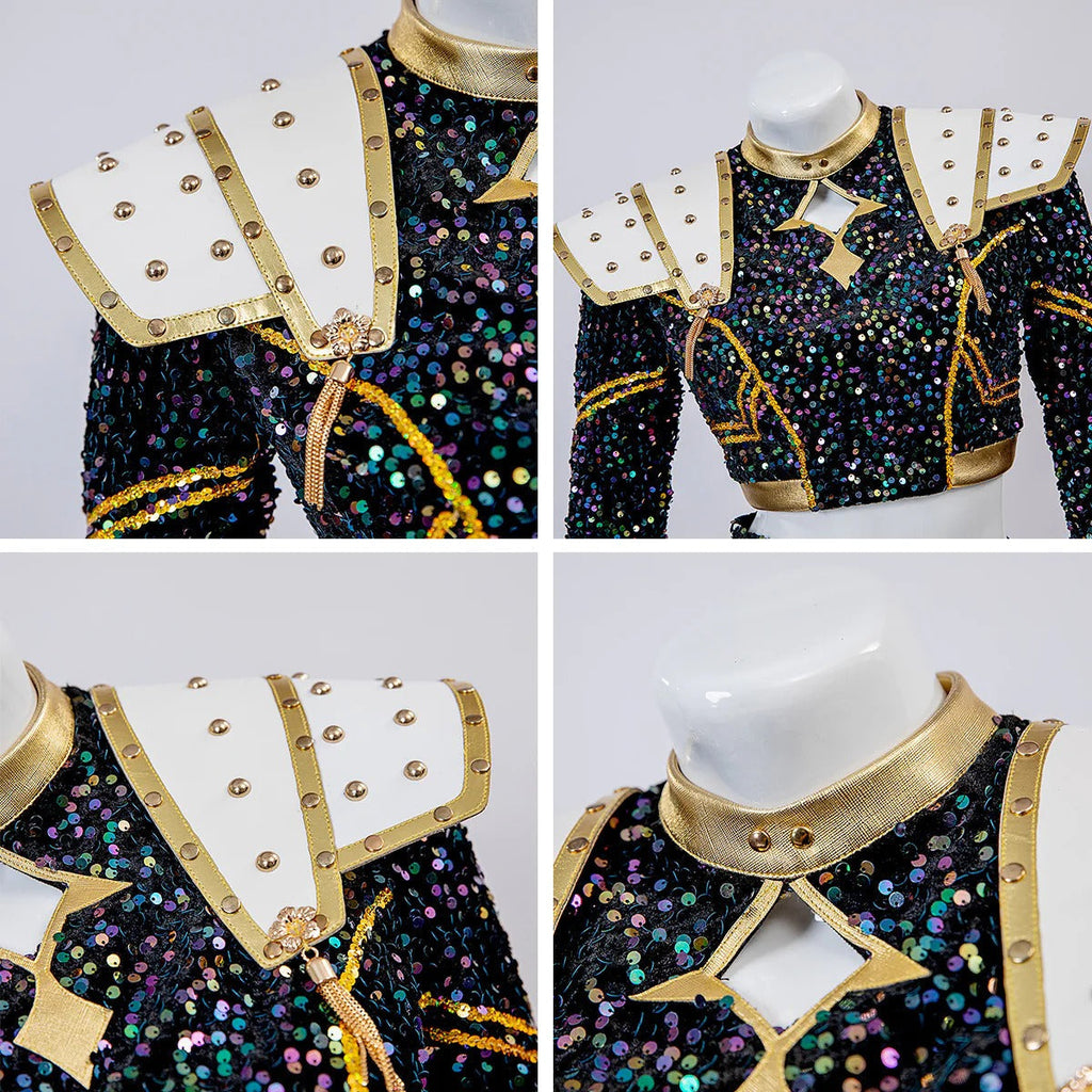 Costum de cosplay pentru copii, alb-negru