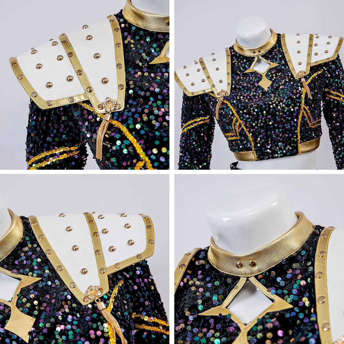 Costum de cosplay pentru copii, alb-negru