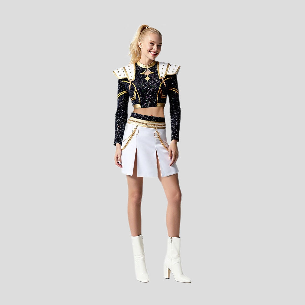 Costum de cosplay pentru copii, alb-negru
