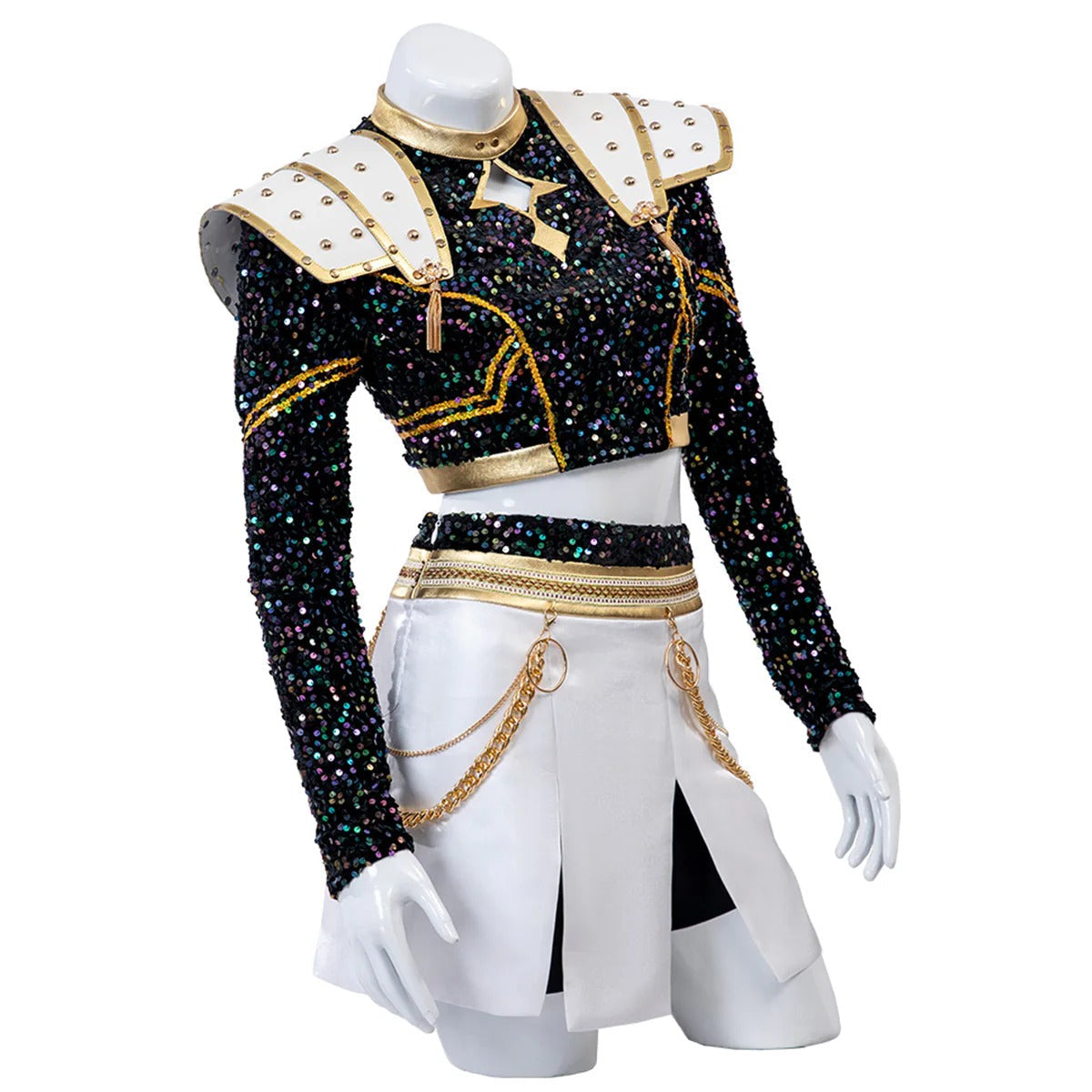 Costum de cosplay pentru copii, alb-negru