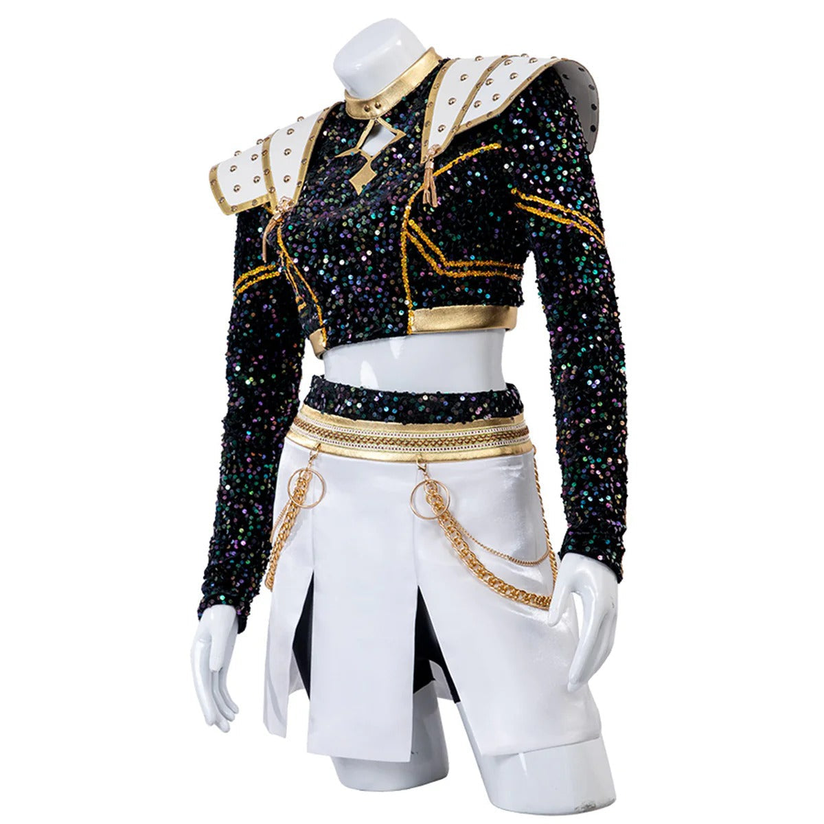 Costum de cosplay pentru copii, alb-negru