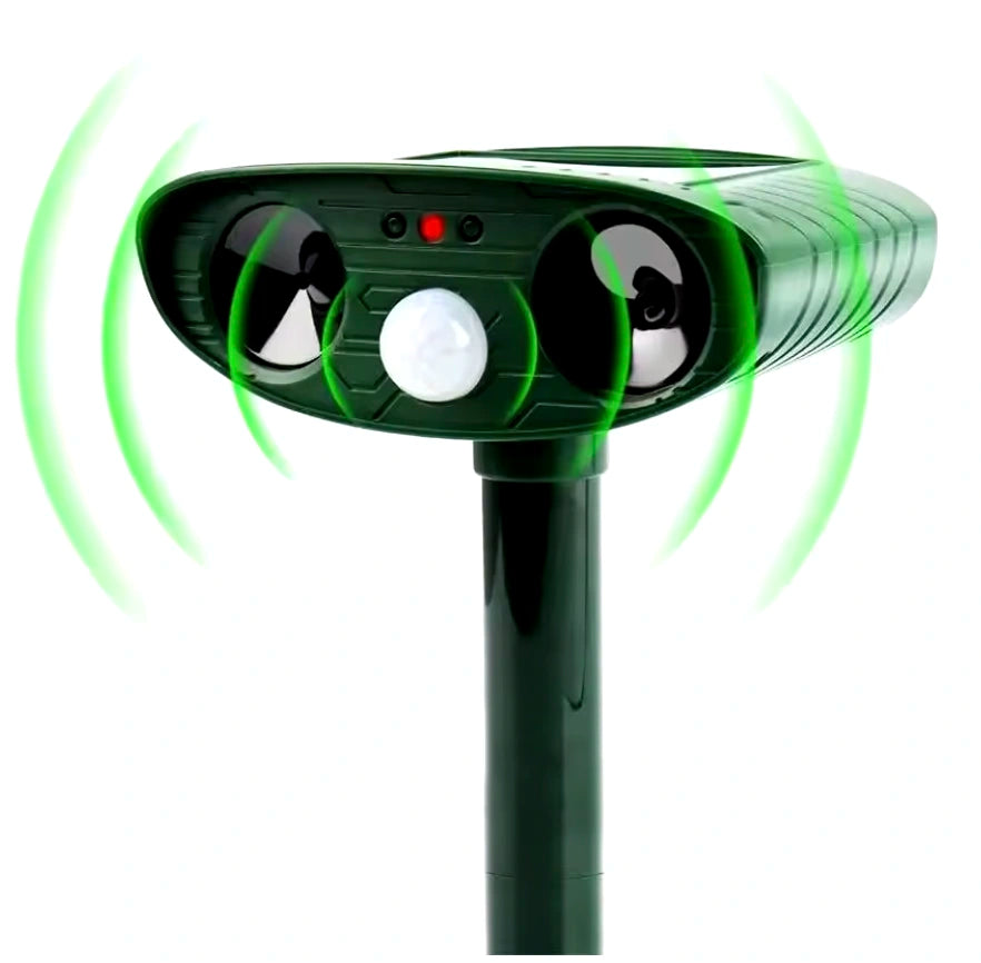 Solar Ultrasonic Animal Repeller – Protect Your Garden - Esilora