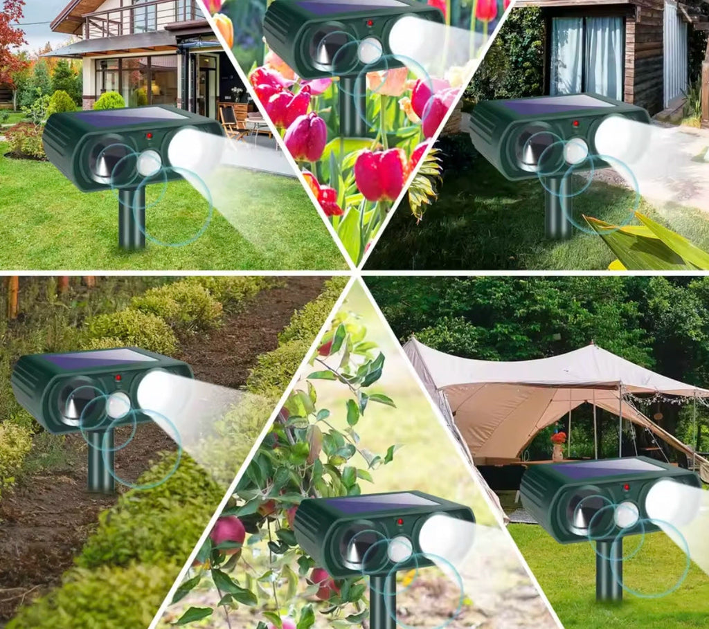 Solar Ultrasonic Animal Repeller – Protect Your Garden - Esilora