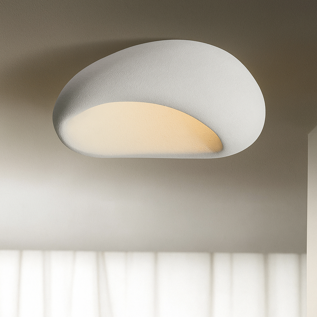 Stropní LED svítidlo ve stylu wabi-sabi — rustikální kov