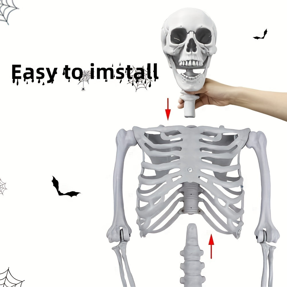 Figurină schelet de Halloween la dimensiune naturală — Plastic rezistent la intemperii, 6 ft