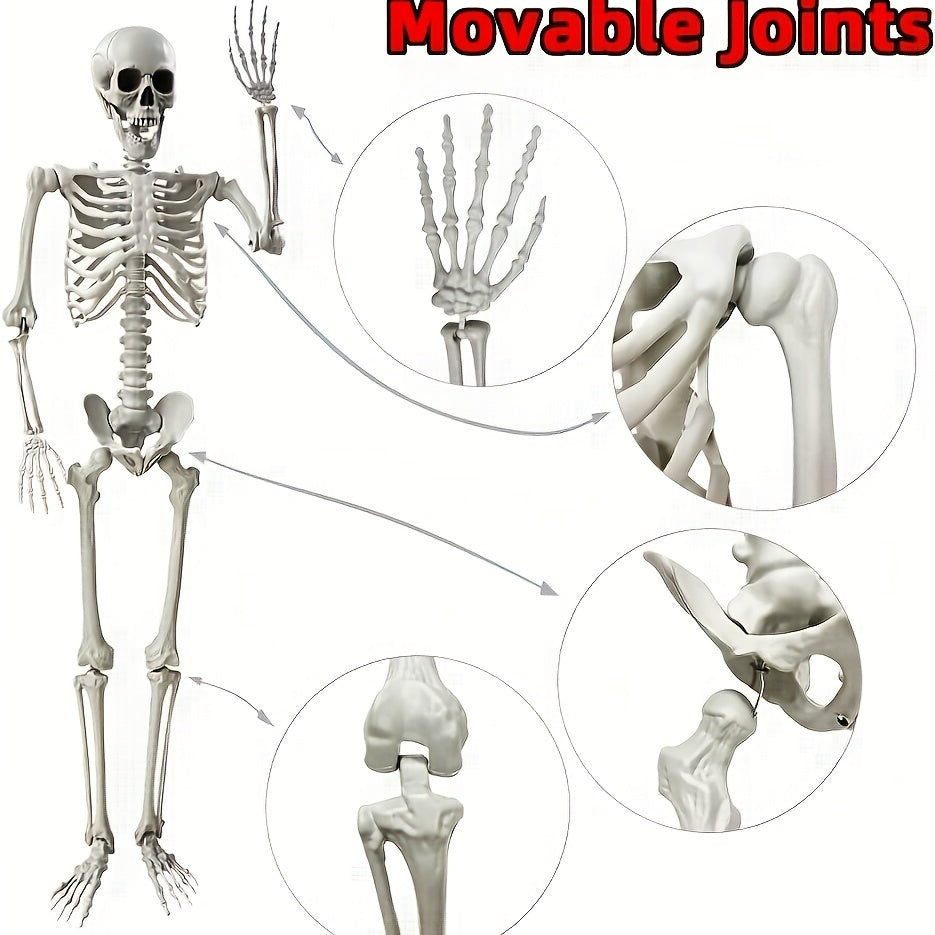 Figurină schelet de Halloween la dimensiune naturală — Plastic rezistent la intemperii, 6 ft