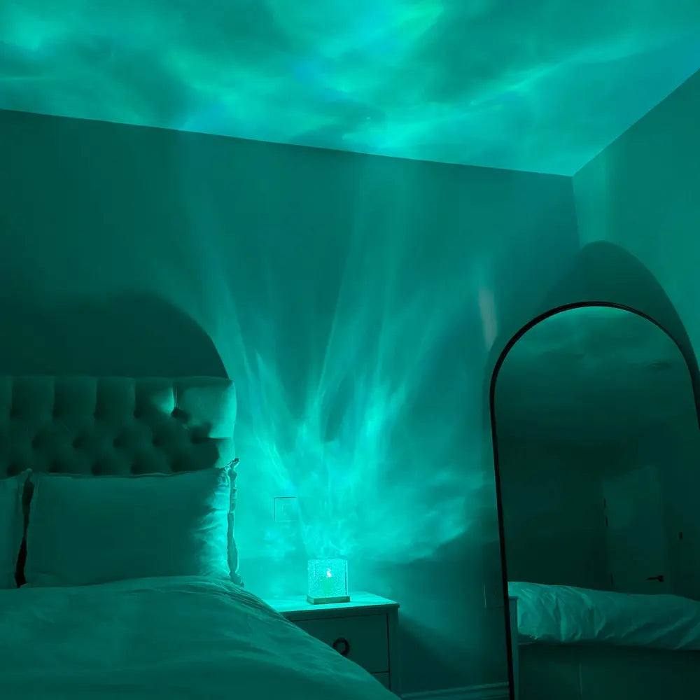 Glass Cube LED Table Lamp — Modern Mood Lighting