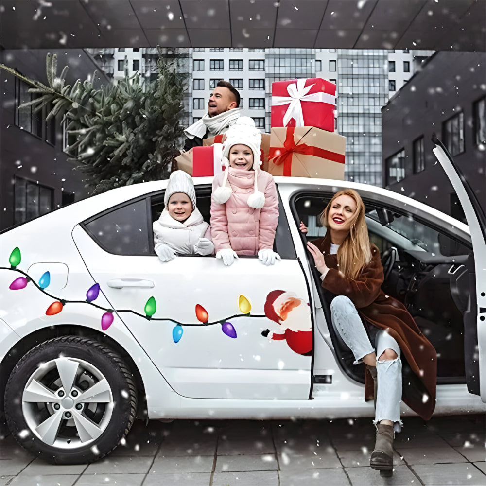Autocolante magnetice de Crăciun în formă de bec - decorațiuni festive care captează lumina