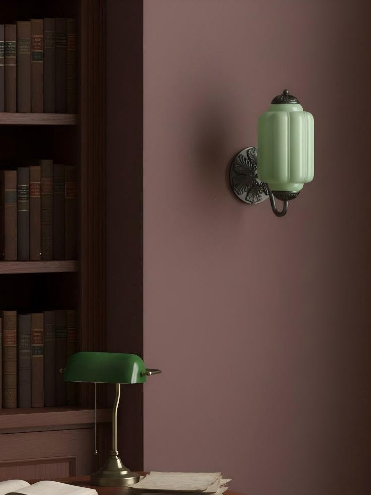 Vintage Milk Glass Sconce Bedside Hallway Eloise Wall Sconce | Esilora