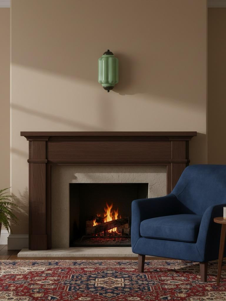 Vintage Milk Glass Flush Eloise Wall Sconce for Bedside Hallway | Esilora