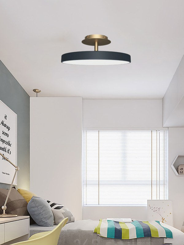 Round Flush Ceiling Lamp — Nordic Minimalist Light for Bedroom & Living | Esilora