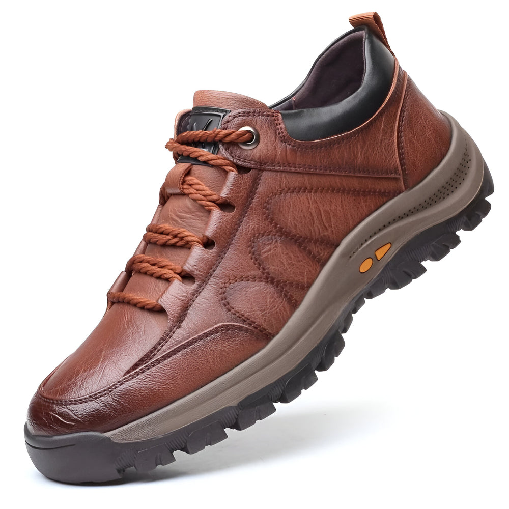 Men's Casual Leather Shoes — Waterproof, Non-Slip Comfort