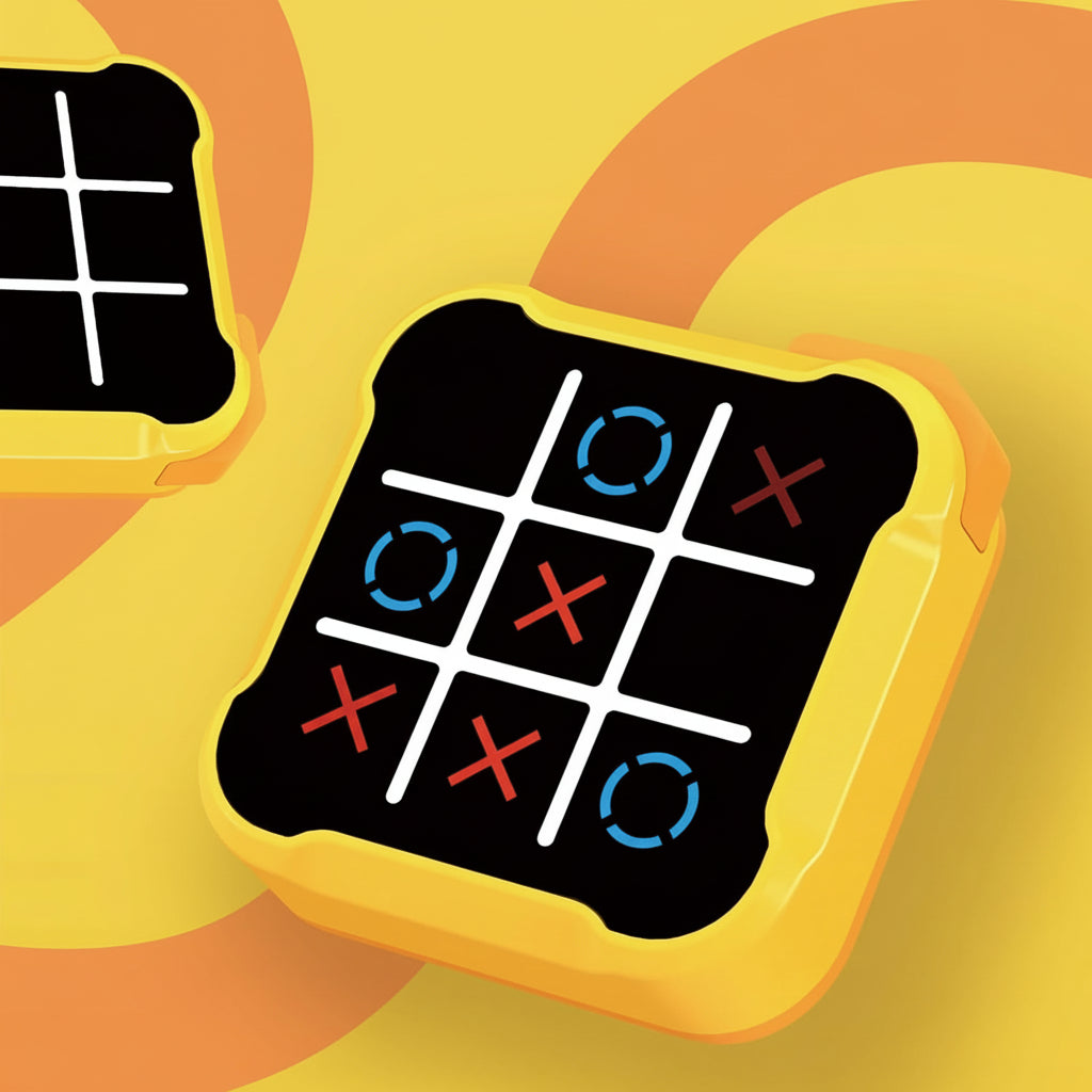 Handheld Digital Tic Tac Toe Console — Portable Electronic Game Device