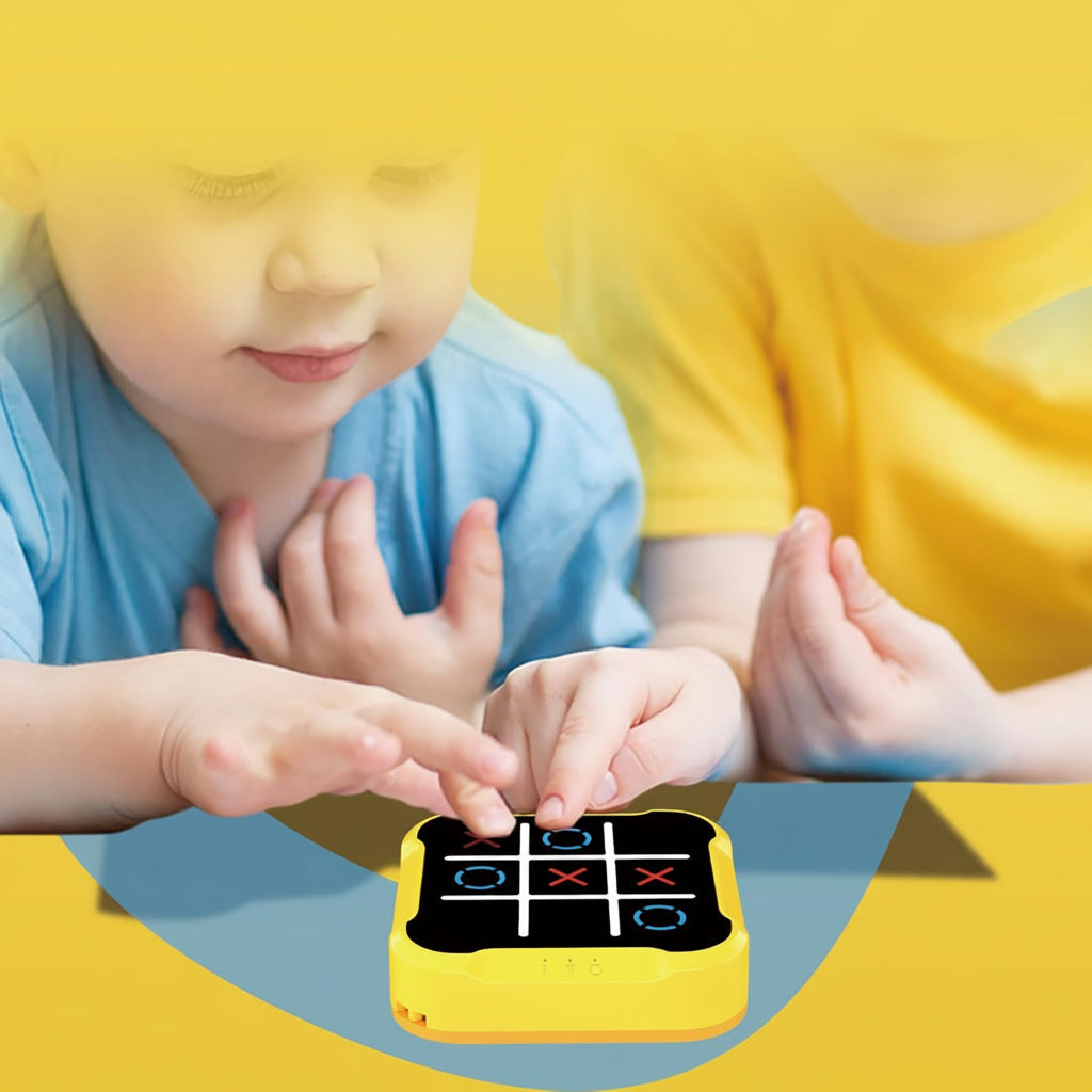 Handheld Digital Tic Tac Toe Console — Portable Electronic Game Device