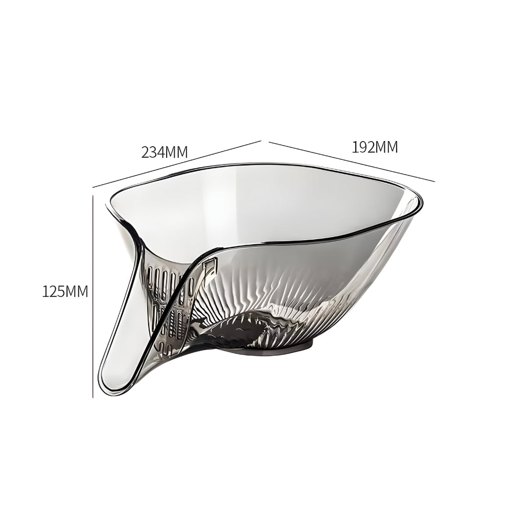 Sită și tavă de scurgere din plastic pentru bucătărie — bază goală, 23.5 x 19.5 x 12.5 cm