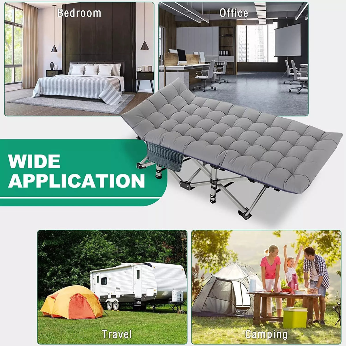 Sturdy Outdoor Folding Camping Bed – Portable Heavy-Duty Design - Esilora