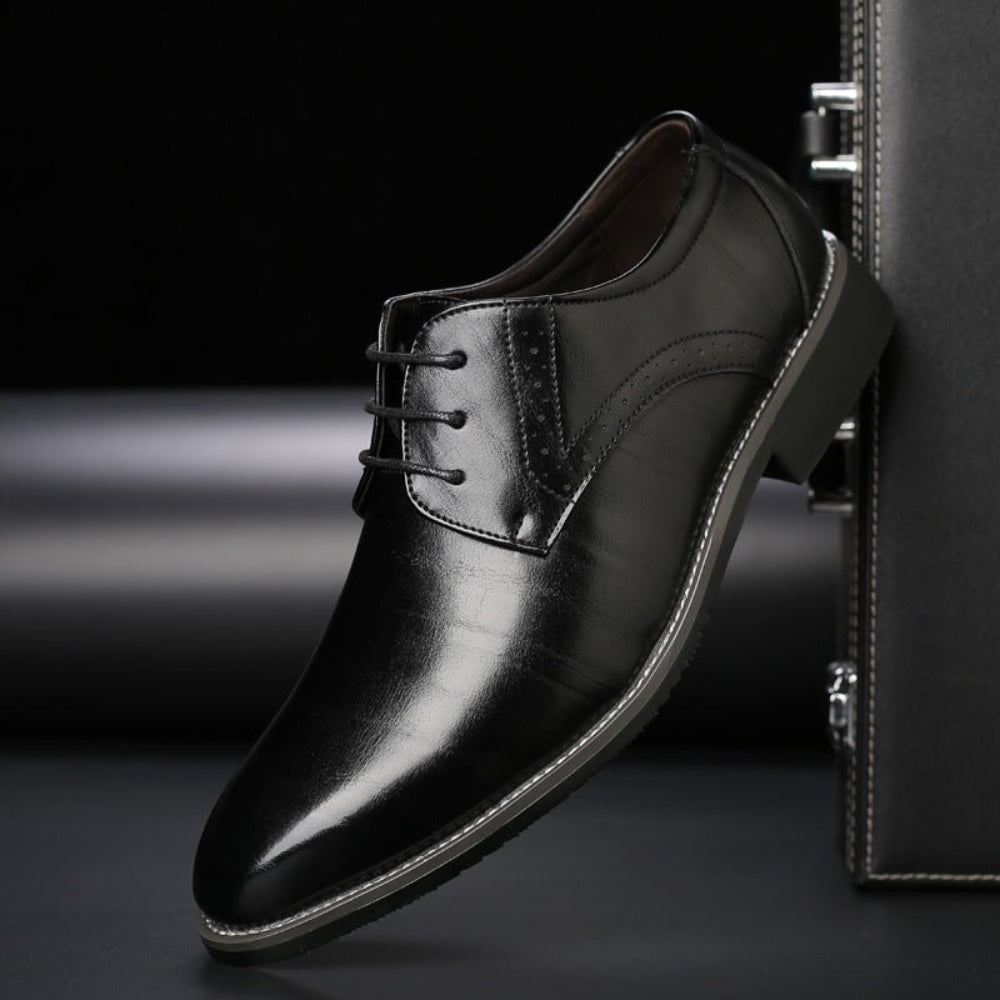 Herren Veterschoenen Brogue Schuhe Klassische Schnürer - Image 4